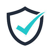 istock Tick mark approved with shield icon 1367070716