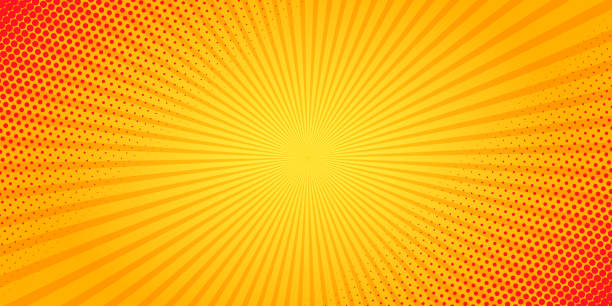 ilustraciones, imágenes clip art, dibujos animados e iconos de stock de fondo vectorial de rayos naranja y amarillo brillante - info graphic flash