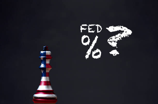 istock Single King Chess Piece Textured With American Flag on Black Background 1367077729