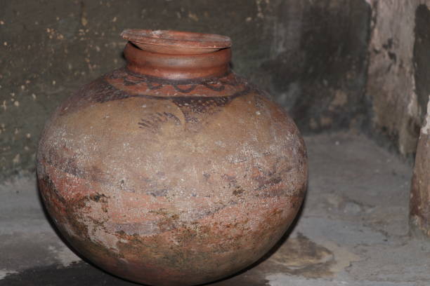 istock rural india clay water pot. 1367086977