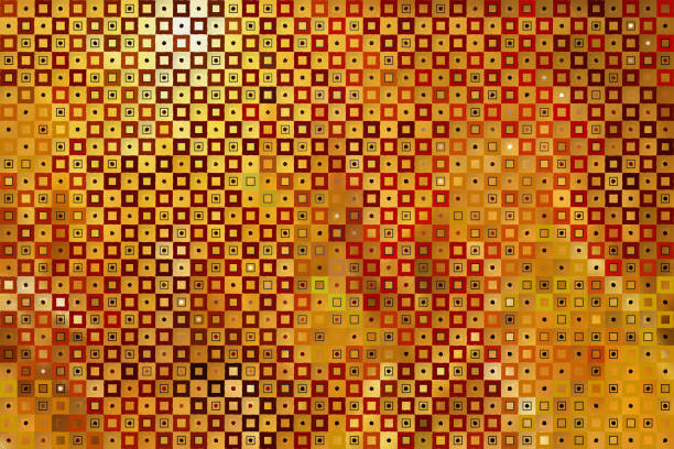 The walls are decorated with gold of tiles, texture background
