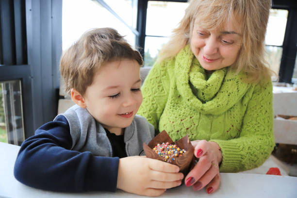 Baby Boy Spending Time With His Grandmother