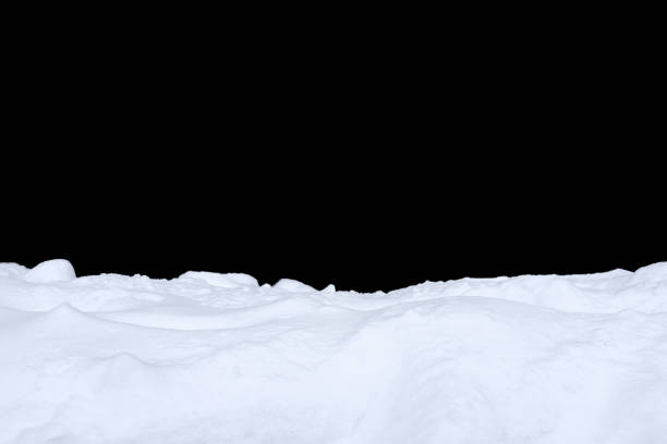 istock snow isolated on a black background. winter design element 1367103909