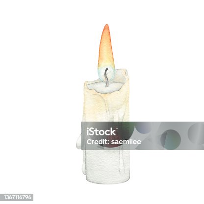 istock Watercolor Candle 1367116796