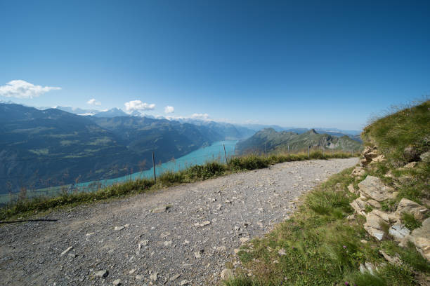 top of brienzer rothorn in switzerland alps, amazing views.