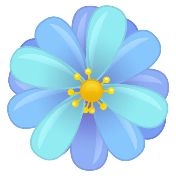 istock Cartoon scene with isolated plant flower illustration 1367119667