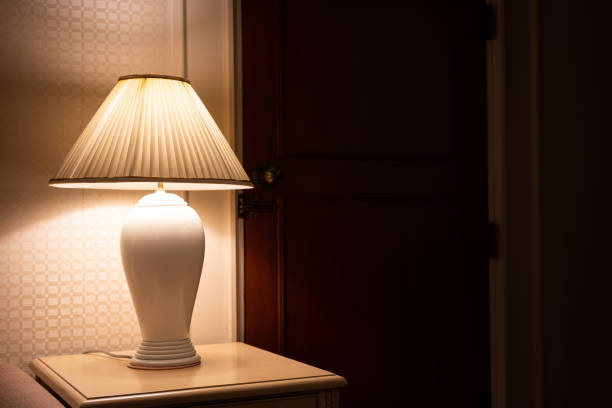 istock Classic style glowing lighting lamp in living room. 1367120754