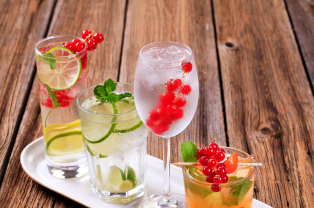 istock Glasses of iced drinks 136712191