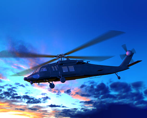 헬리콥터 비행 - us military helicopter sunset armed forces 뉴스 사진 이미지