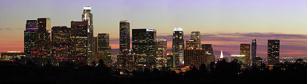 istock Los Angeles Downtown Skyline at Night 136712525