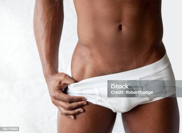 Tight Waistline With Briefs Stock Photo - Download Image Now - Men, Underwear, Sensuality