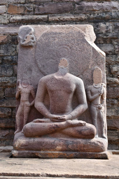 istock Stupa No 1, Defaced Buddha Statue inside.  The Great Stupa, World Heritage Site, Sanchi, Madhya Pradesh, India 1367134669