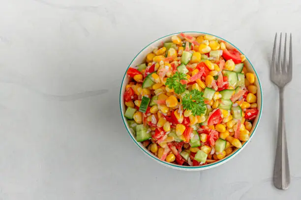Healthy Sweet Corn Salad, Mexican Food, Diet Food