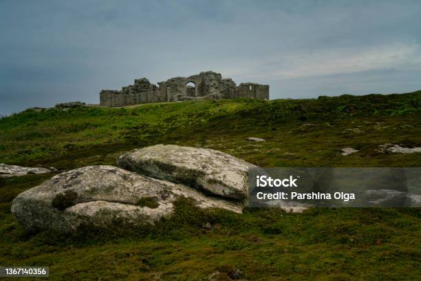 Big Stones And King Charless Castle On Background On Tresco Island In The Isles Of Scilly England Stock Photo - Download Image Now