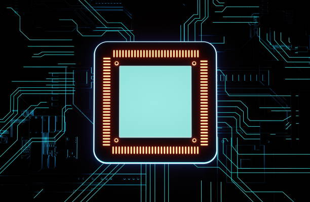 istock 3D rendering of cyberpunk AI. Circuit board. Technology background. Central Computer Processors CPU and GPU concept. Motherboard digital chip. Tech science background. 1367144646