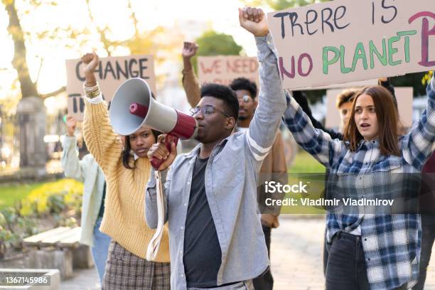 Students Protesting Against Climate Change Stock Photo - Download Image Now - Fridays for Future, Climate Crisis, Planet Earth
