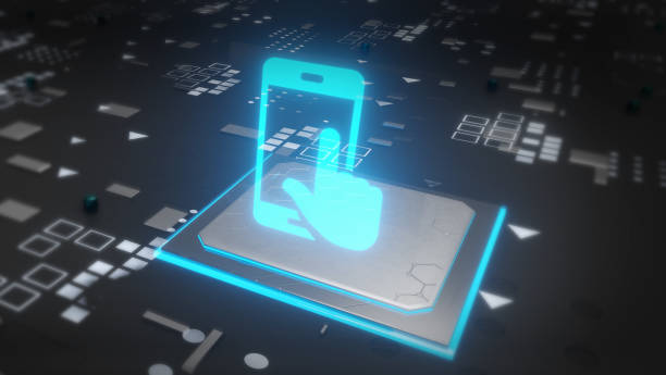 istock Online education concept with hand touching screen icon in technology idea 1367148123