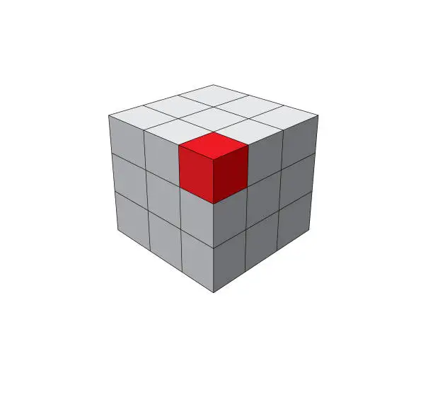 Vector illustration of Rubiks Cube