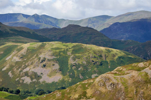 istock Distant views of Helvellyn and Swirral Edge from just below Swarth Fell. 1367153166