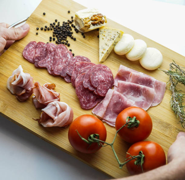istock Rustic table of Iberian sausages and cheeses 1367154963