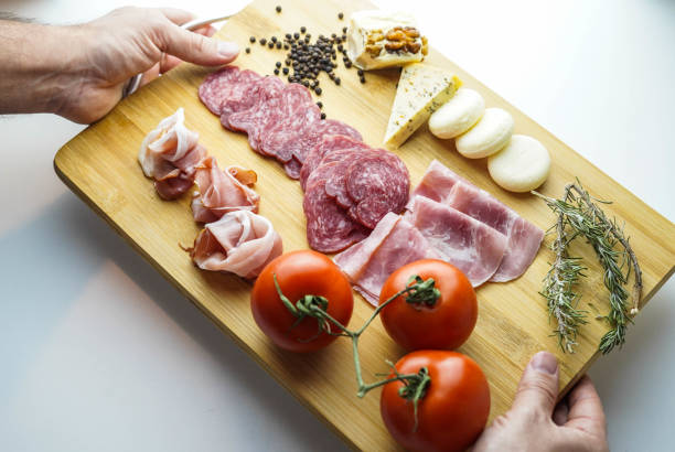 istock Rustic table of Iberian sausages and cheeses 1367154982