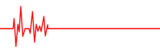 ilustrações de stock, clip art, desenhos animados e ícones de heart rate pulse line vector isolated on white background. heartbeat pulse rhythm red line illustration. cardio graph symbol - heartbeat