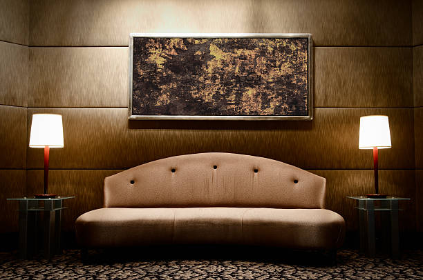 Modern living room with a sofa