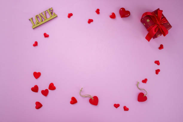 istock layout on pink background valentine's day. Airplane travel 1367157420