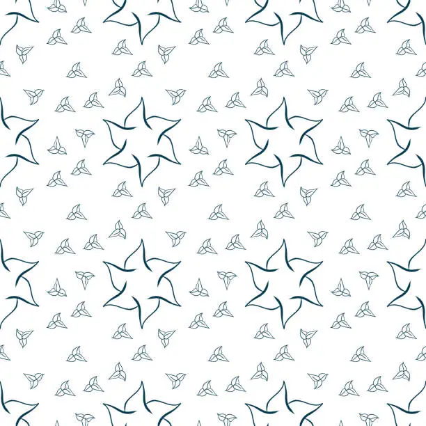 Vector illustration of hand drawn seamless repeat pattern, vector repeat pattern for textile, gift wrapper, product packaging, branding, wallpaper, and other seamless printing work. pattern swatch added to the swatch panel.