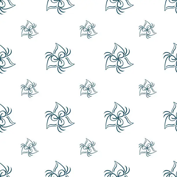Vector illustration of hand-drawn seamless repeat pattern, vector repeat pattern for textile, gift wrapper, product packaging, branding, wallpaper, and other seamless printing work. pattern swatch added to the swatch panel.