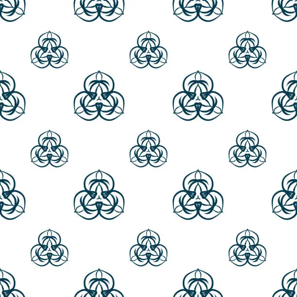 Vector illustration of hand drawn seamless repeat pattern, vector repeat pattern for textile, gift wrapper, product packaging, branding, wallpaper, and other seamless printing work. pattern swatch added to the swatch panel.