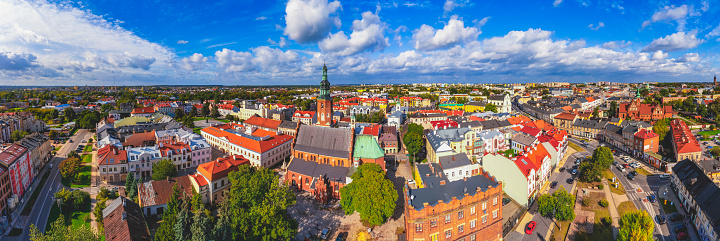 Aerial view of Radom downtown in Poland
