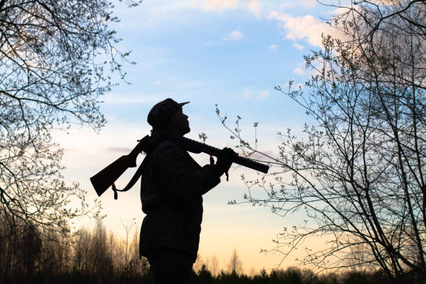 istock the hunter looks at the evening sky 1367168625