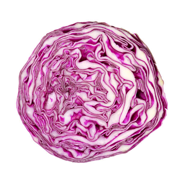 istock Cut though the middle of a red cabbage head 1367170574