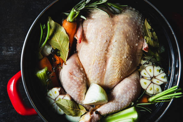 istock Making healthy chicken soup with organic vegetables in a pan 1367171104