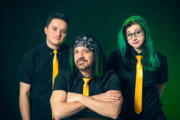 A promo photo for a rock band trio.