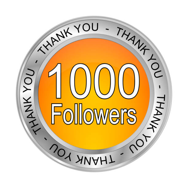 istock 1000 Followers Thank you - 3D illustration 1367174872