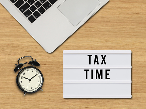 Tax time reminder clock