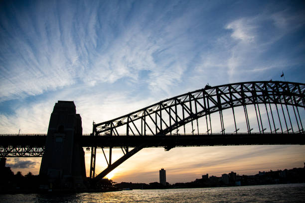 istock Metal bridge crossing the Sydney harbour 1367177945