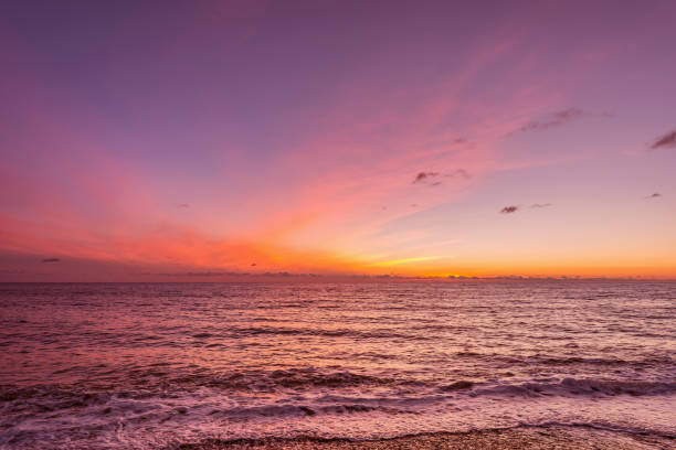 Sunset view of the sea at summer time.
