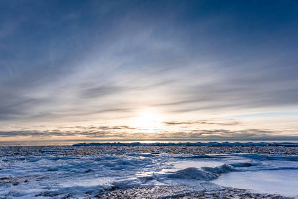 istock Hiking on iceberg during sunrise 1367179094