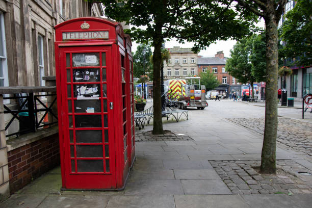 A phone box in Macclesfield town centre, Cheshire