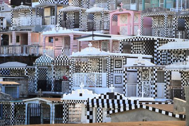 Guadeloupe landmark cemetery of Morne-a-l'Eau. Grande-Terre island.