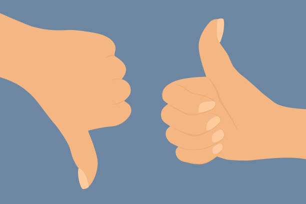 istock Hands Showing Different Gestures With Thumbs Up And Down. Like And Dislike Icons 1367184649