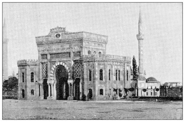 istock Antique travel photographs of Constantinople (Istanbul): Marble gate 1367189892