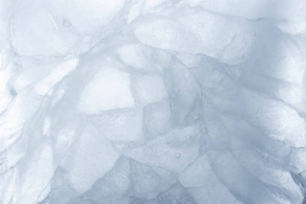 Close-up texture of cracked ice.