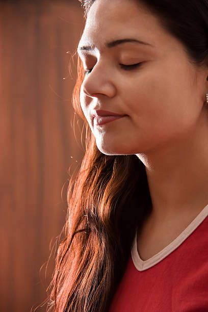 istock Indian  Girl in meditation 136719110