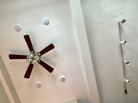 Ceiling fan and track lighting