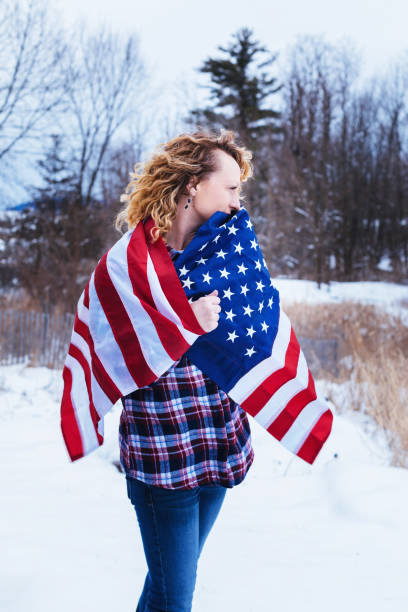 istock Proud American Woman 1367198462
