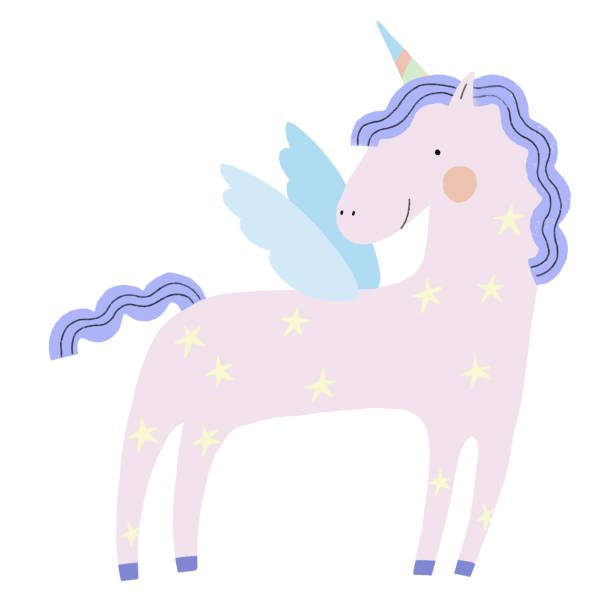 ilustraciones, imágenes clip art, dibujos animados e iconos de stock de lindo unicornio sobre fondo blanco aislado - unicornio cabeza